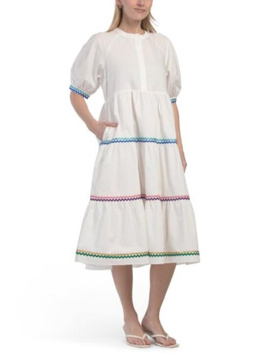 English Factory Dresses & Skirts - ENGLISH FACTORY Ric Rac Trim Midi Dress